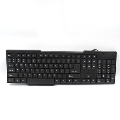 Wired USB Keyboard with 104 Keys - Ergonomic & Portable Typewriter Style (1 Pc)