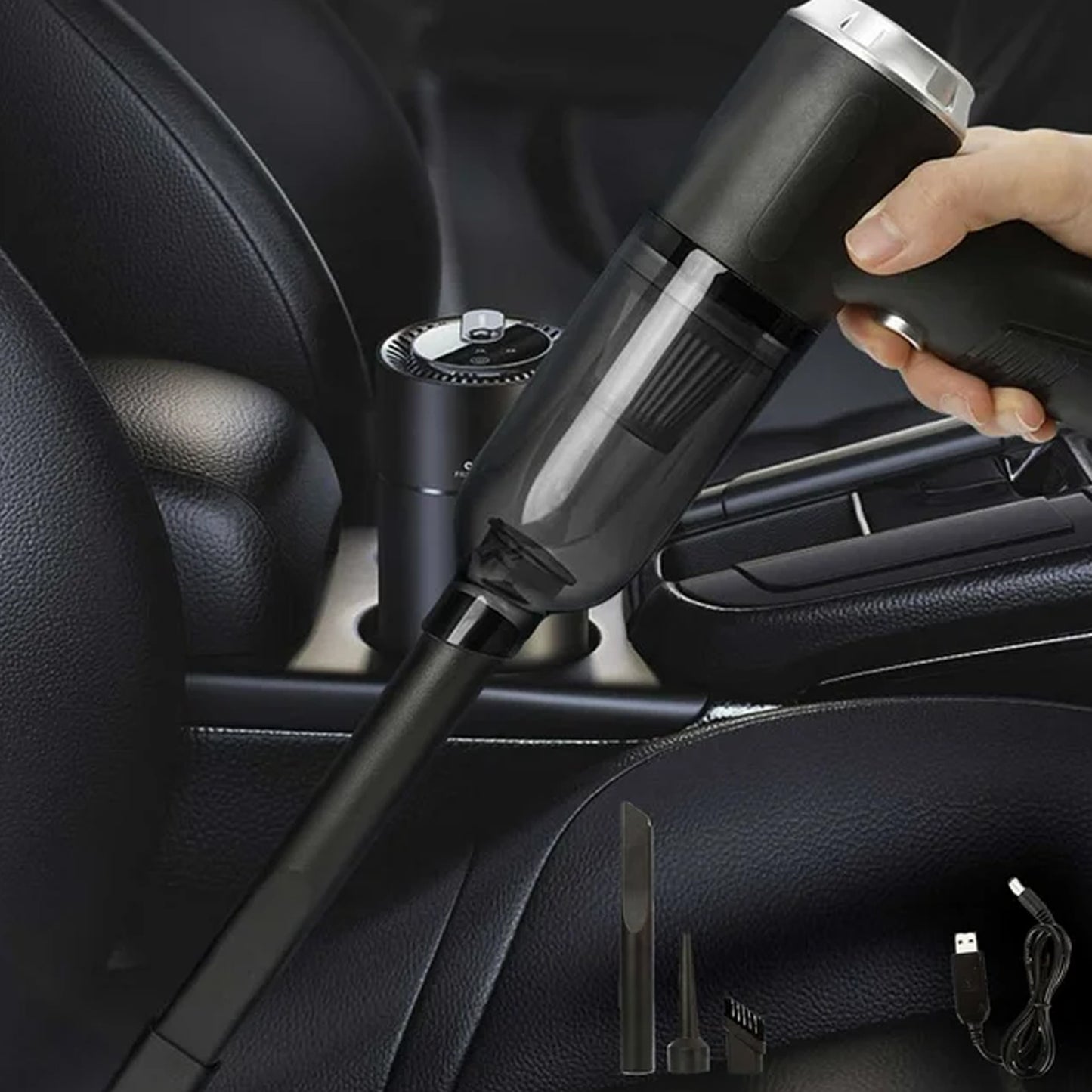 Portable Rechargeable 3-in-1 Car Vacuum Cleaner - for Home, Car, Computer,Keyboard & Handheld High Power Suction and Blower 3 in 1