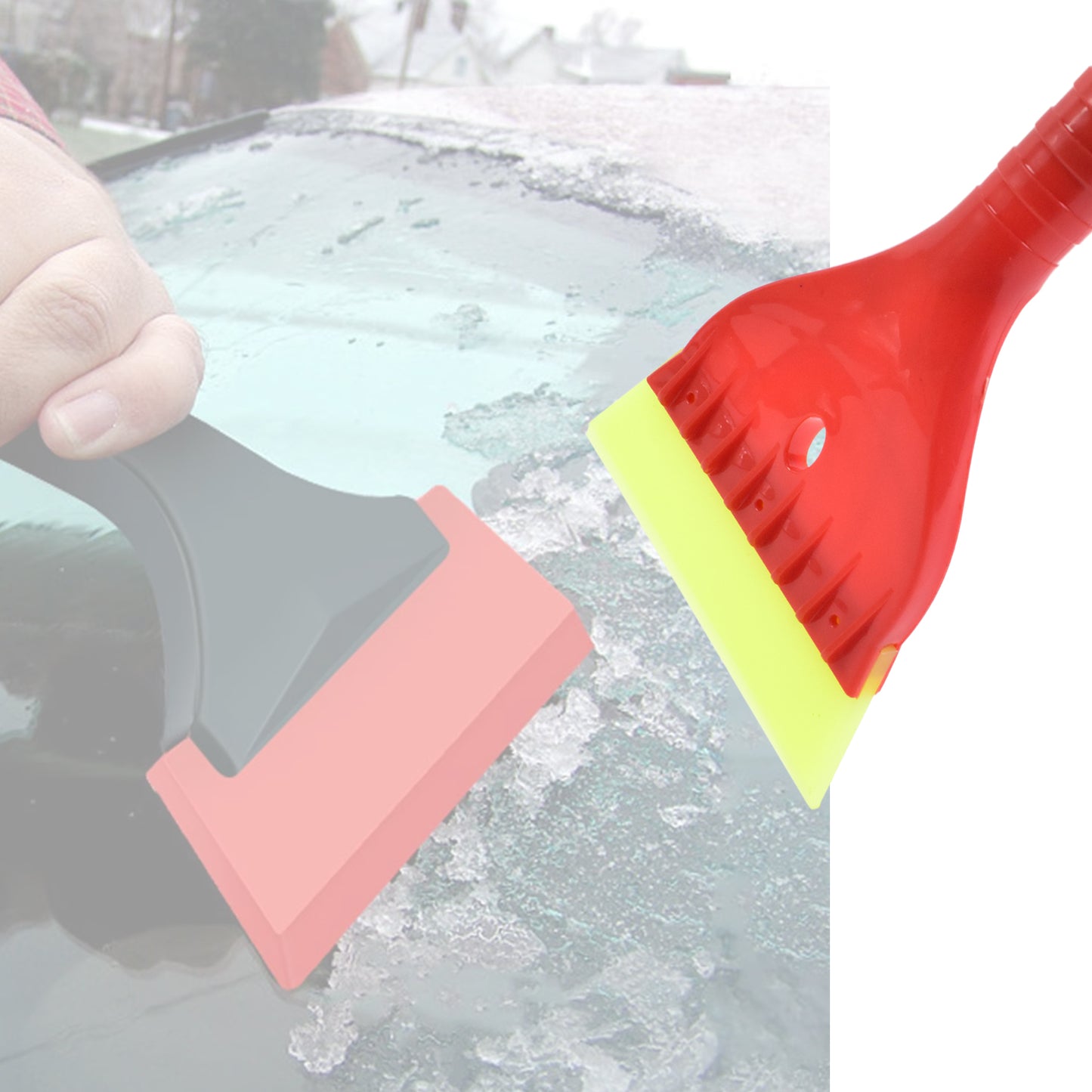 DualAction Ice Scraper & Snow Brush - 2-in-1 with Comfortable Grip