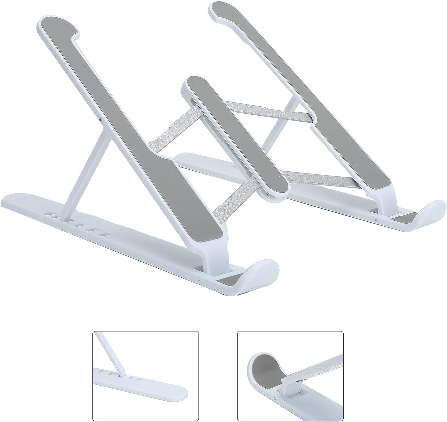 Adjustable Laptop Stand Holder with Built-In Foldable Legs and High-Quality Fibre