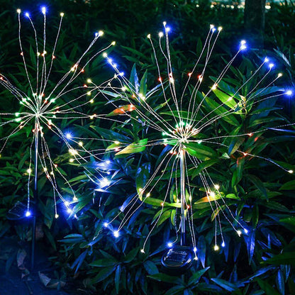 Colorful Solar Garden Lights - 2-Piece Multi LED Set for Outdoors