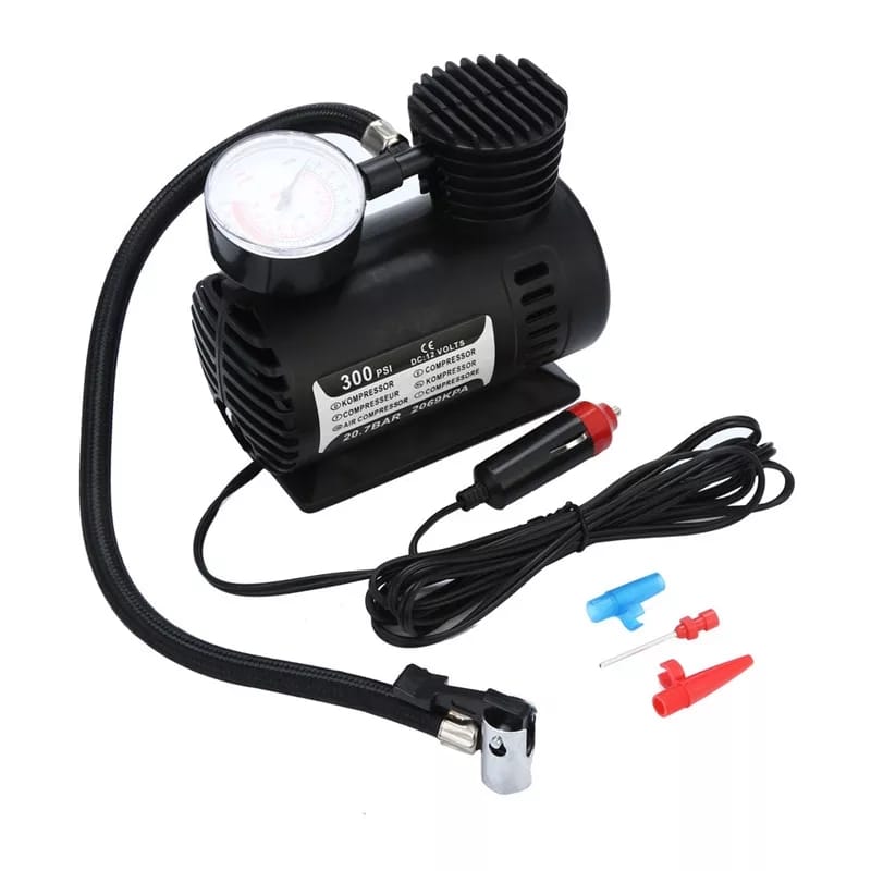 Portable 12V Electric Air Compressor Pump - Car Tyre Inflator (250 Psi)