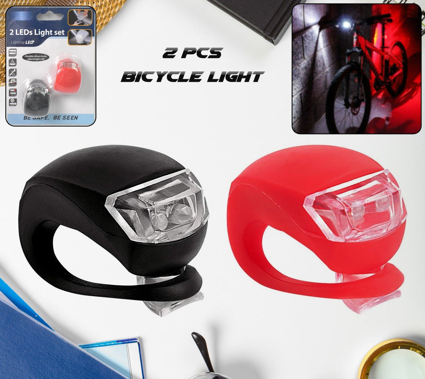 LightCycle: LED Bike Lights - Silicone Set (2 Pcs)