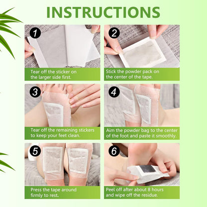 Cleansing Detox Foot Pads with Ginger and Salt (10pcs)