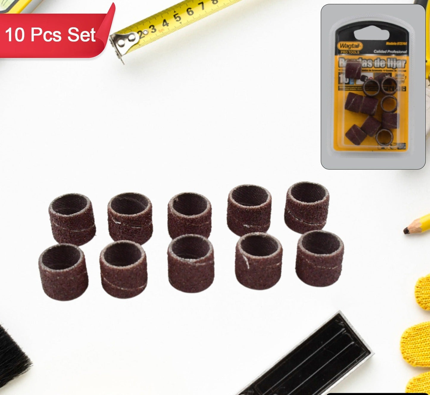 High-Quality Drum Polishing Kit - 10 Sanding Sleeves