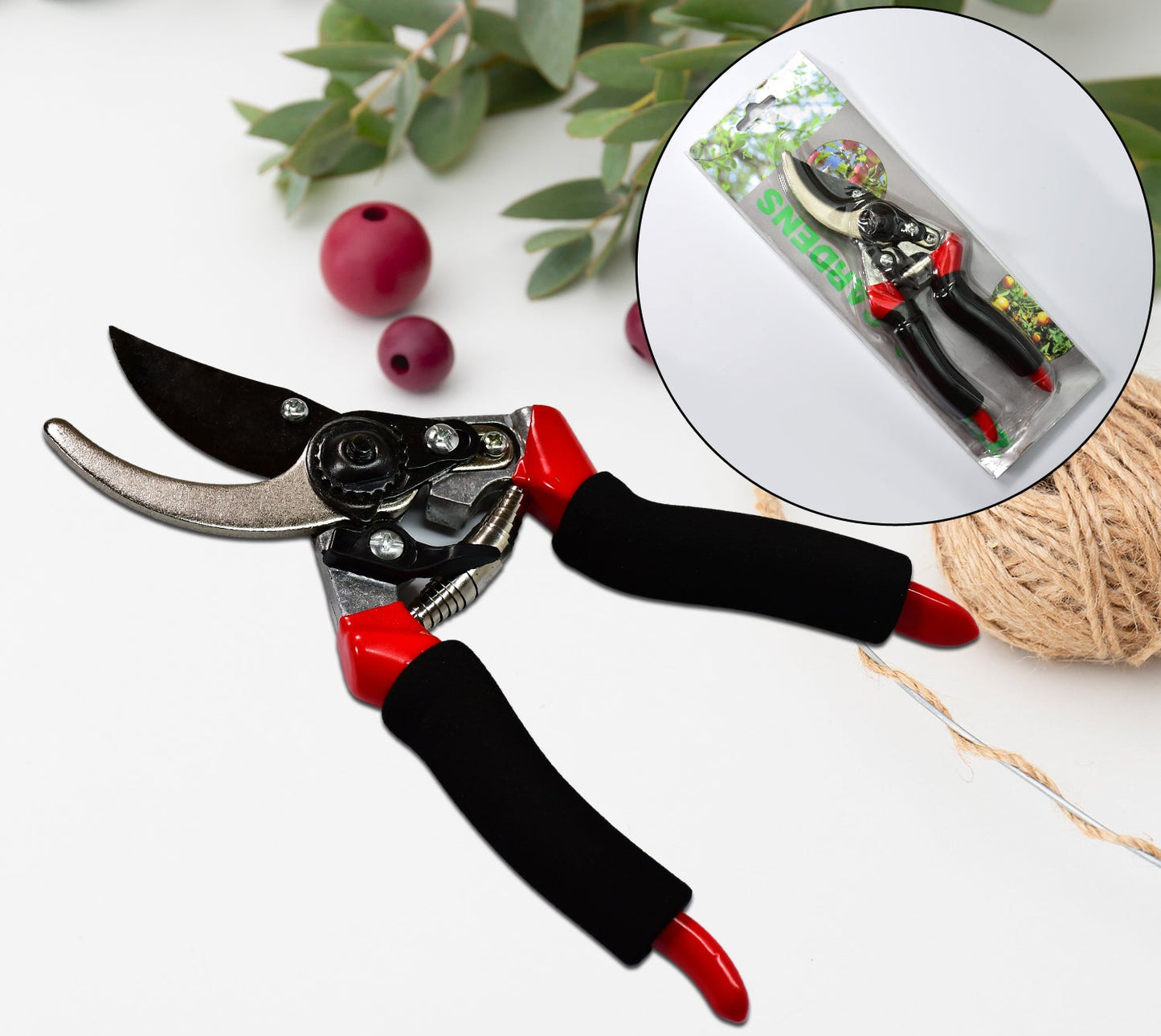 Sharp 21cm Red Garden Shears - Perfect Pruning Tool