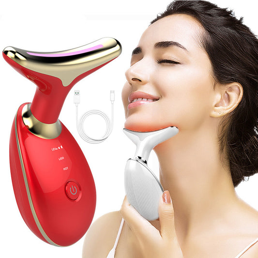 Electric Wrinkle Remover LED Photon Face Beauty Device for Women (1Pc)