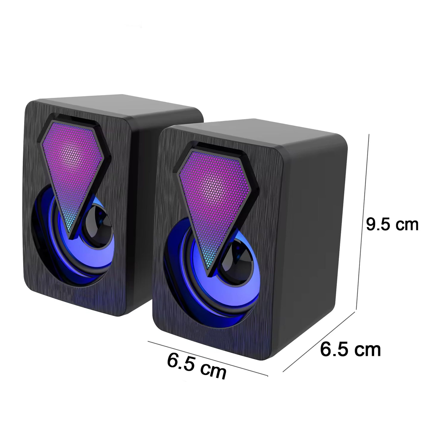 SoundGlow: RGB USB Desktop Speakers (2 Pc Set)