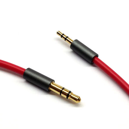 Premium 3.5mm Gold-Plated Aux Cable - 1000mm | Universal Compatibility for Mobile, Tablet, Home, and Car (1 Pc)