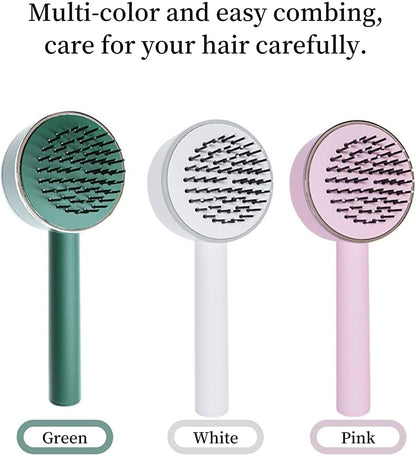 Long Handle Air Cushion Massage Brush - Detangling & Self-Cleaning