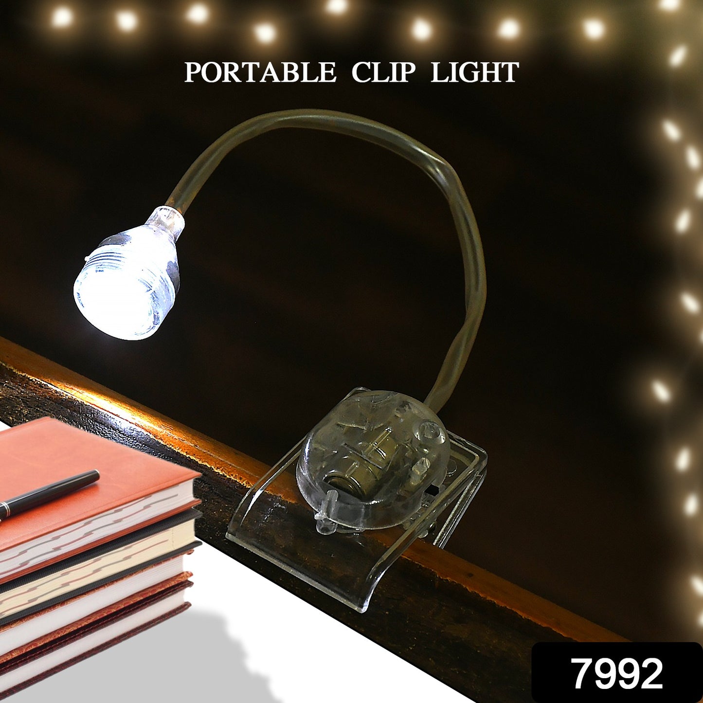 Portable Clip Light - Transparent, Perfect for Outdoor & Indoor Use