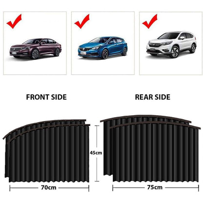 SunGuard Car Window Curtains - Heat & Sunshade Protection (4 Pcs Set)