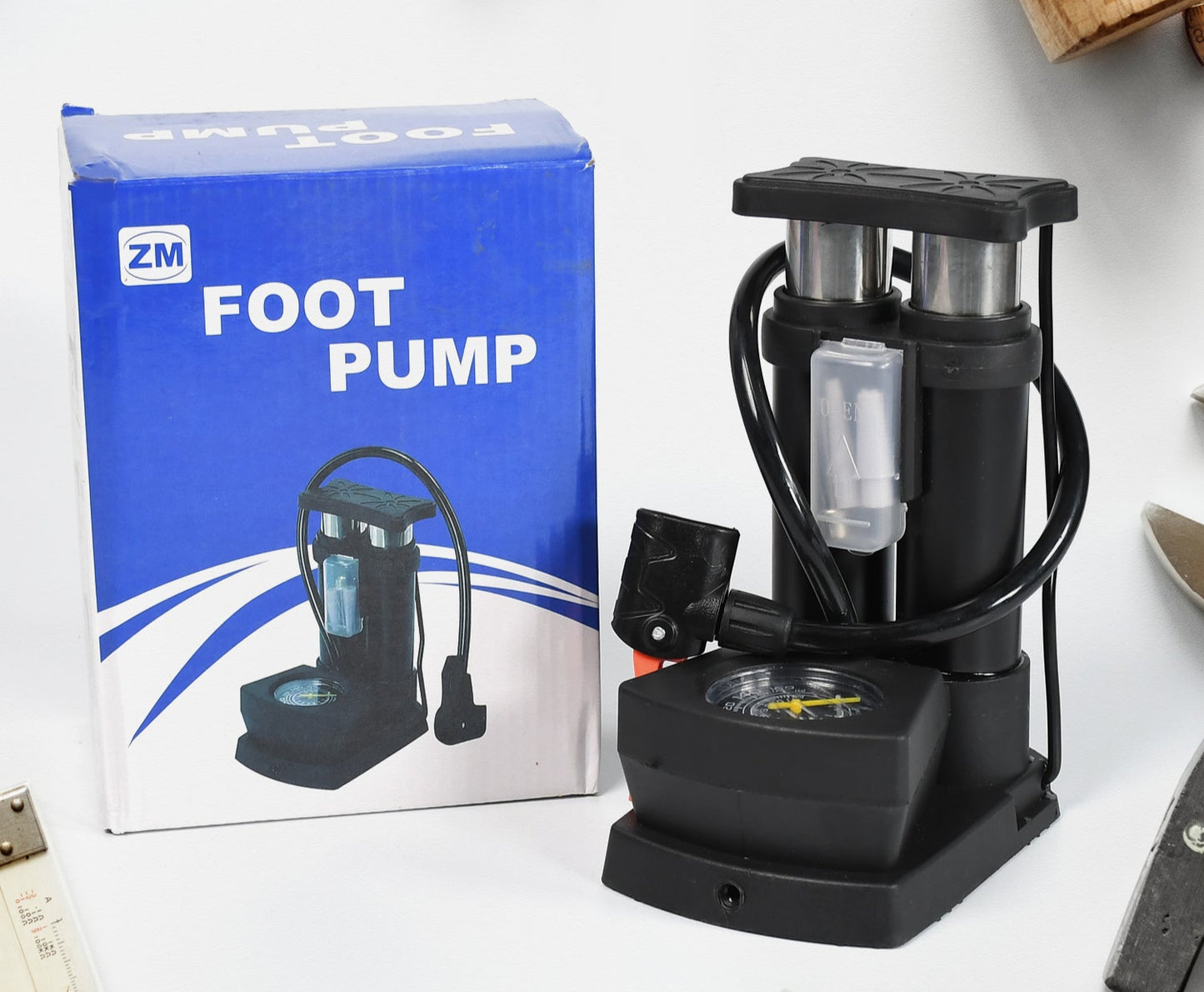 Portable Mini Bike Pumpcycle Pump Foot Activated With Gauge Floor Bicycle Pump  Cycle Pump