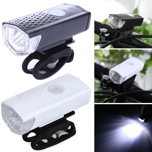 USB Rechargeable Bicycle Light Set – 400 Lumen Super Bright Headlight Front Lights