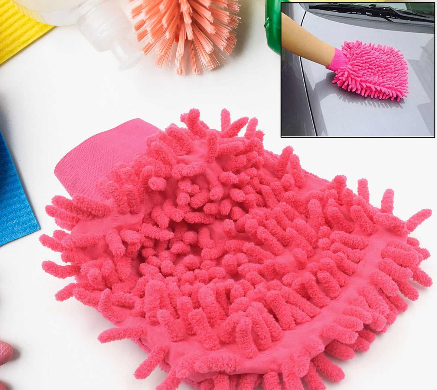 Dual-Sided Microfiber Hand Glove Duster