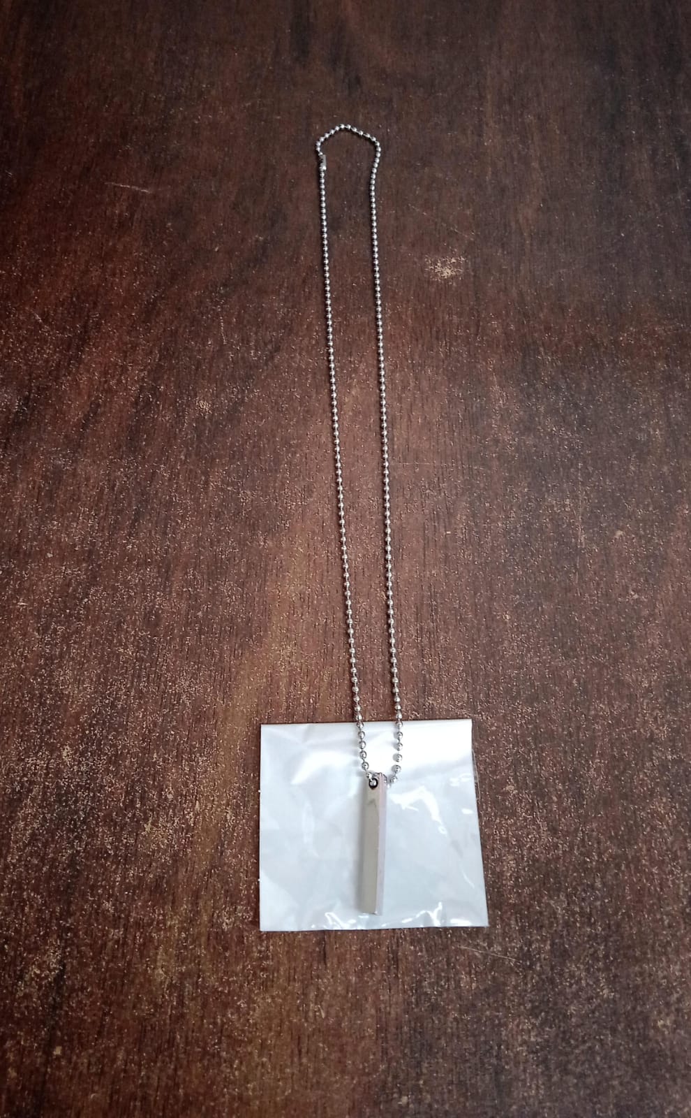 Sleek Minimalism: Stainless Steel Stick Necklace (1 Pc)