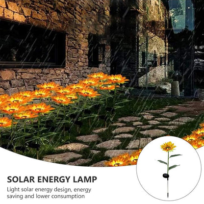 Simulation Sunflower LED Lights for Garden - Solar-Powered (4 Pcs)