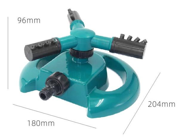 Garden Hose Water Sprinkler | 360° Rotating 3-Arm Design