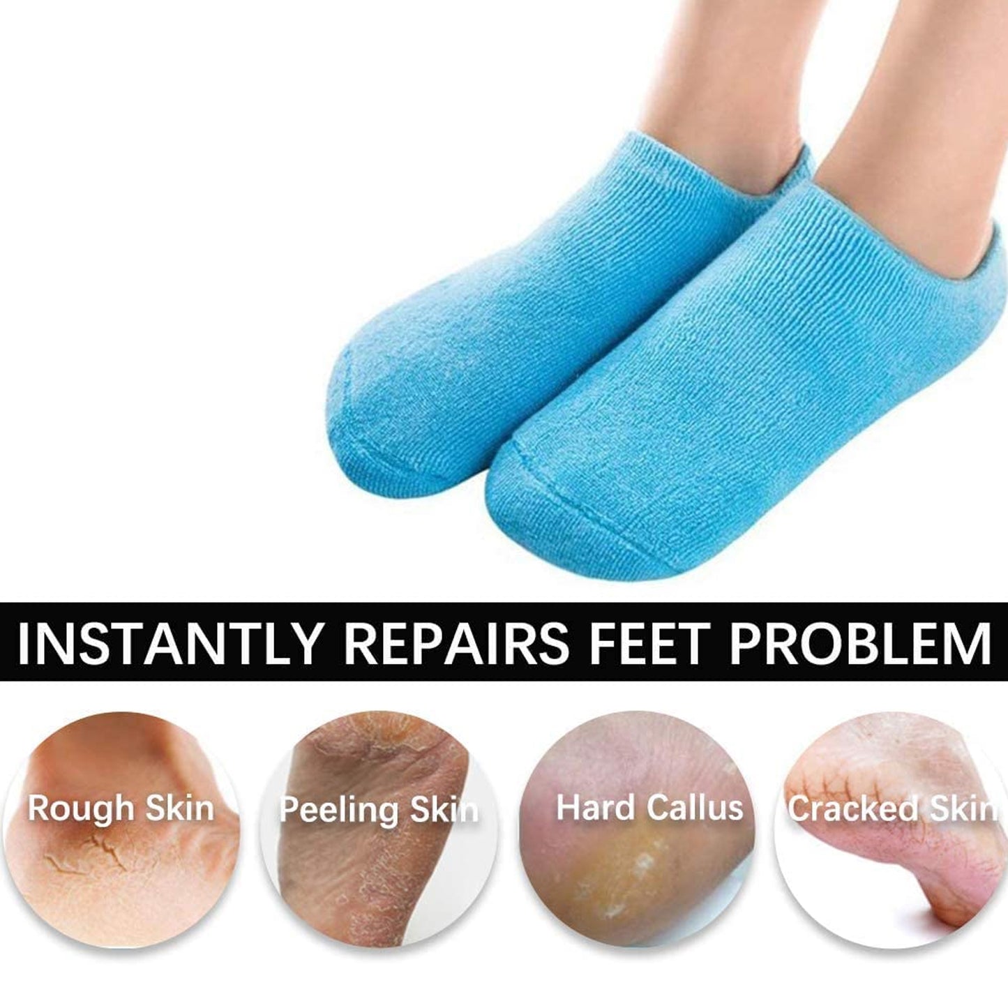 House of Beauty Aloe Vera Paraffin Foot Socks for Smoothening Cracked Heels