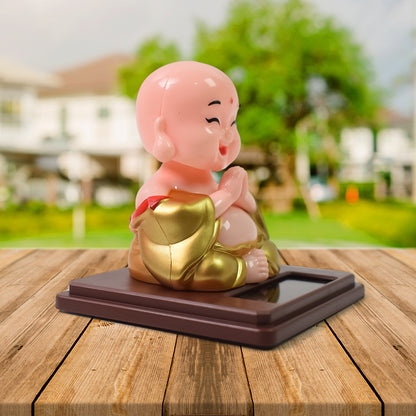 ZenDrive: Solar Buddha Car Ornament