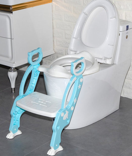 2 In 1 Potty Training Toilet Seat with Step Stool Ladder Multi-Color - Perfect for Boy and Girl Baby