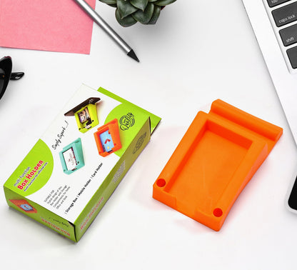 Business Card & Mobile Holder - Multi-Function Plastic Organizer (1 Pc)