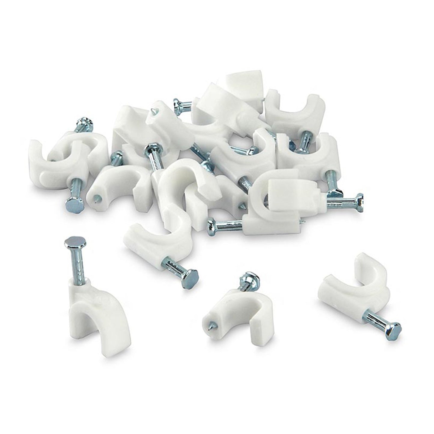 100 Pc 6mm Cable Clip Set - Secure Wires to Walls with Ease