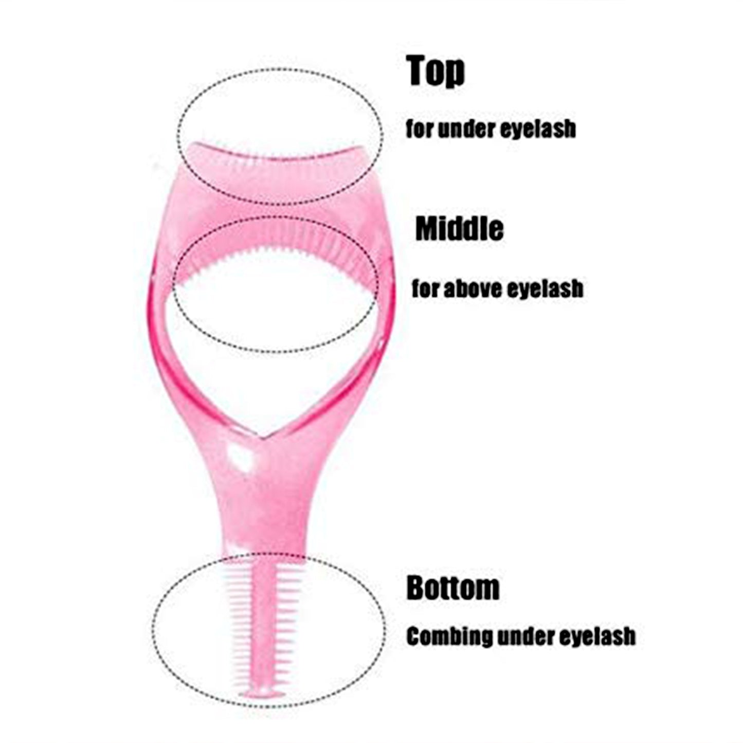 3 in 1 Makeup Eyelash Tool Upper Lower Lash Mascara Applicator Guide Eyelash Comb Cosmetic Tool"