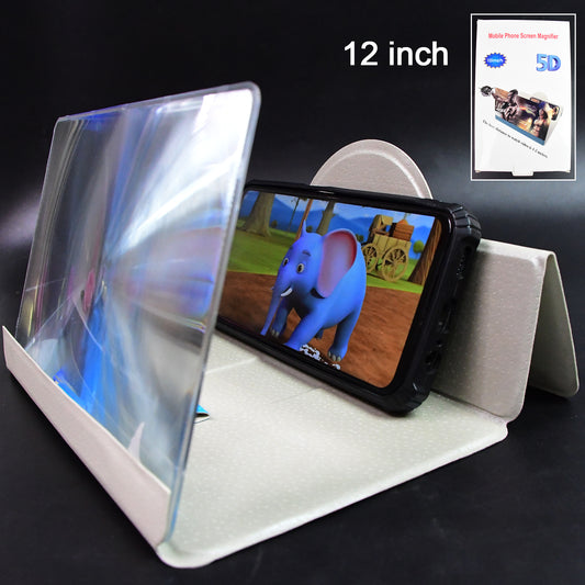 5D HD Mobile Phone Screen Magnifier Amplifier (12 Inch)