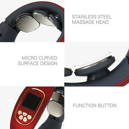 Smart Electric Pulse Massager – 3 Heads for Comprehensive Neck and Back Relief