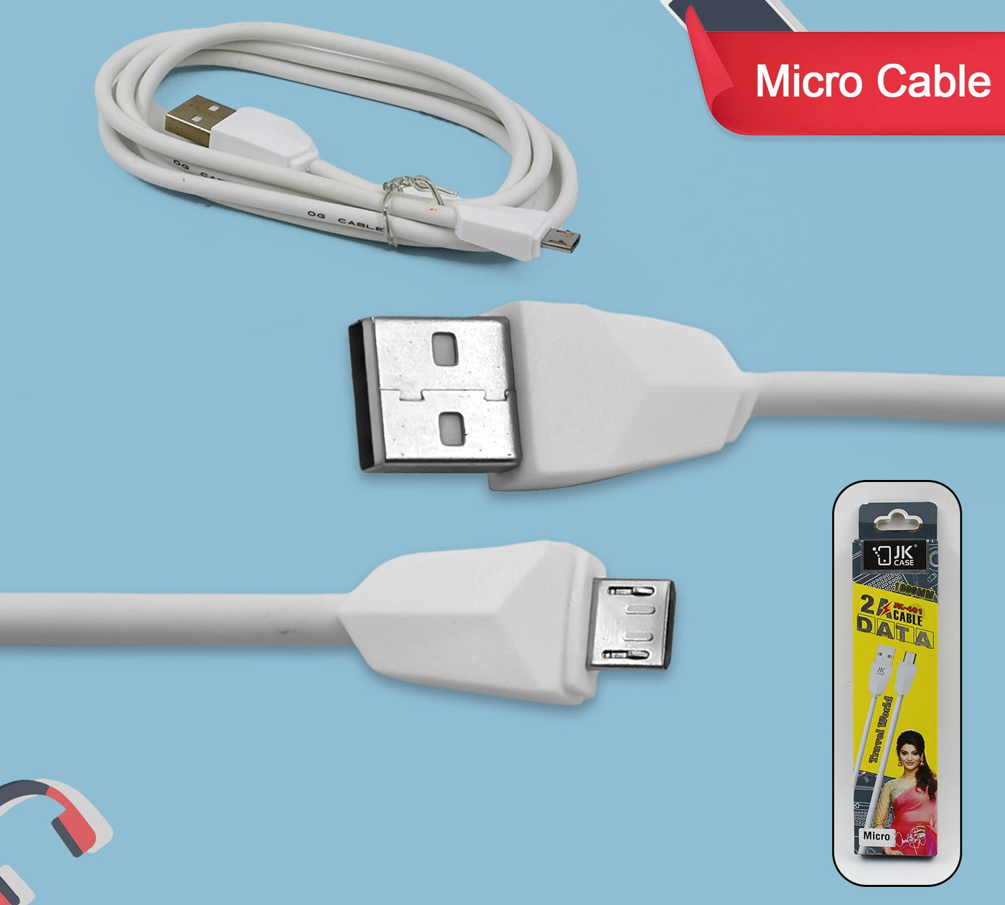 Fast Charging (2A ) Micro USB Cable - High-Speed Data Transfer for Android Devices (1m)