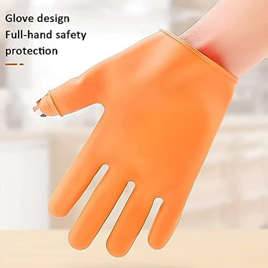 Silicone Thumb Knife Finger Protector Gears - Cutting & Harvesting Garden Gloves (Right-Handed)