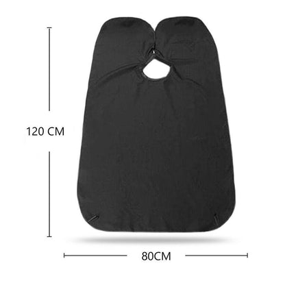 Grooming Bib with Hair Clippings Catcher - Black Beard Apron