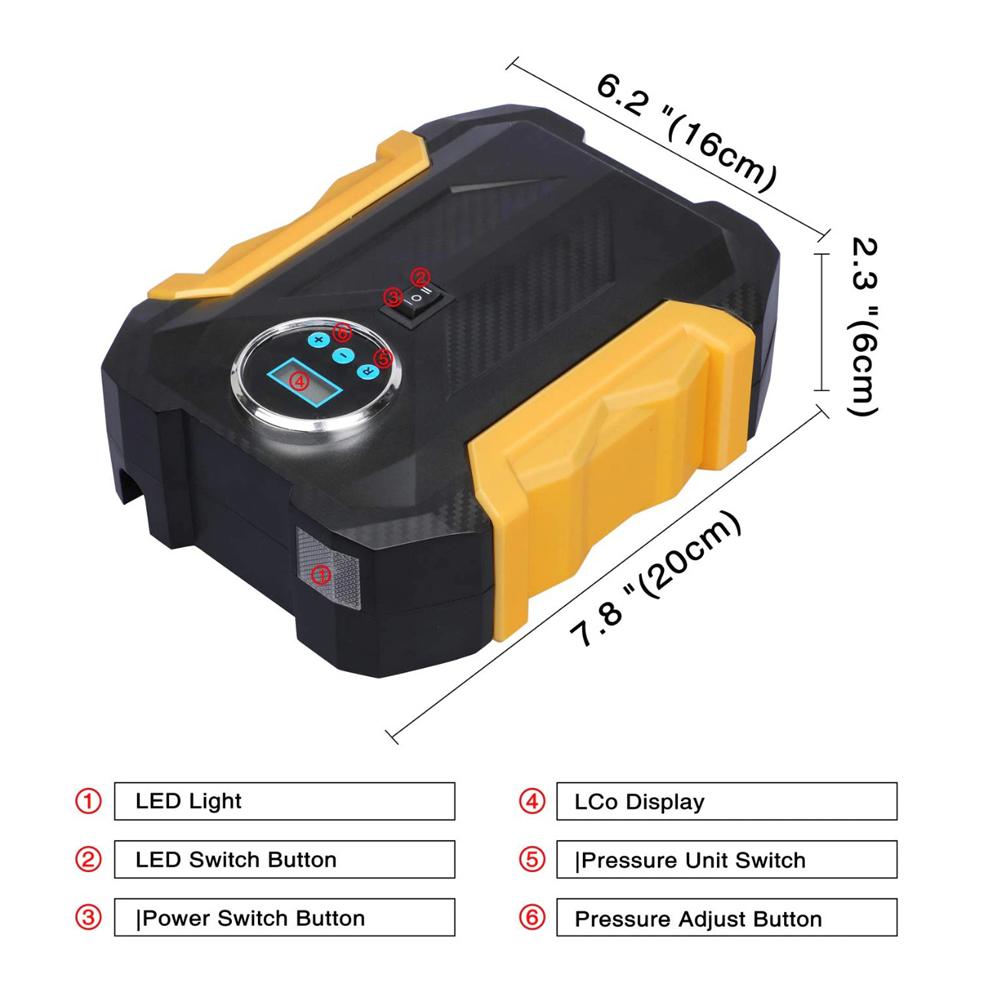 Portable Electric Car Air Compressor Pump for Car & Bike Tires – Reliable & Efficient Tire Inflation