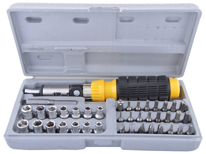 Comprehensive 41 Pcs Socket and Screwdriver Tool Kit