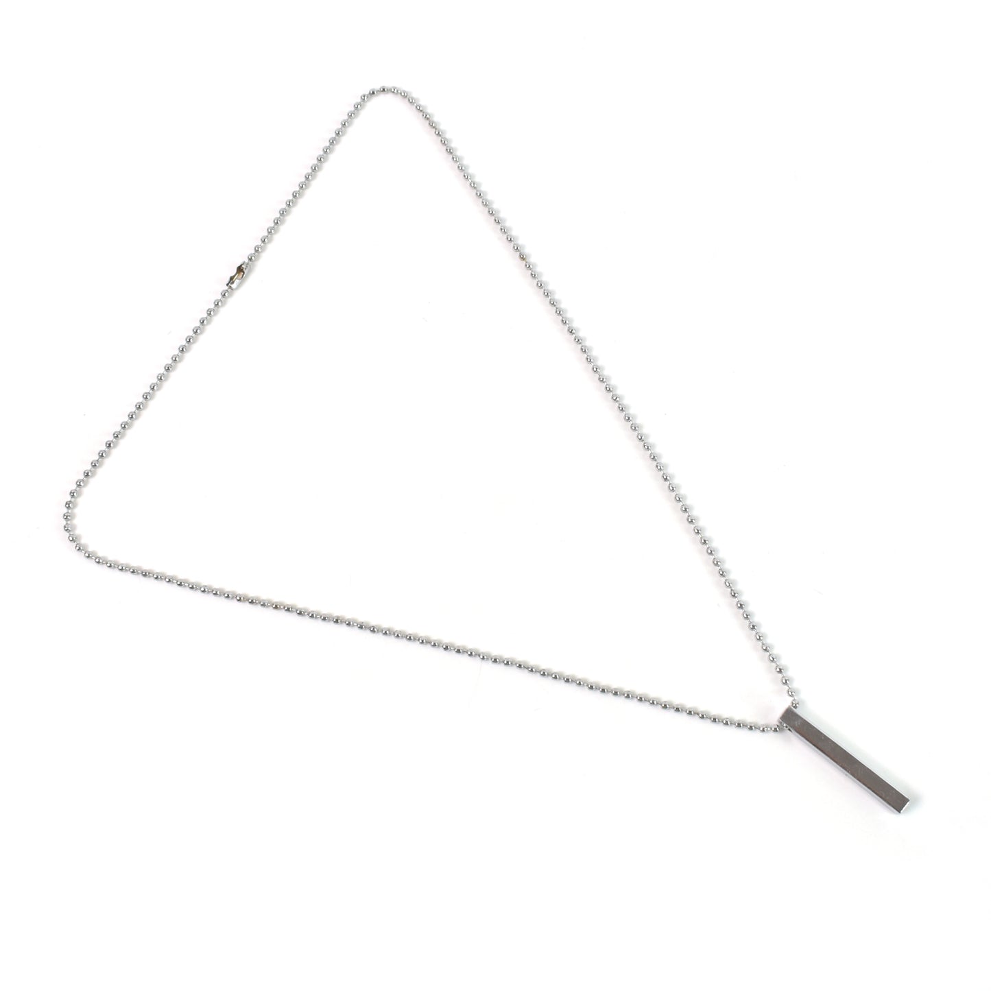 Sleek Minimalism: Stainless Steel Stick Necklace (1 Pc)