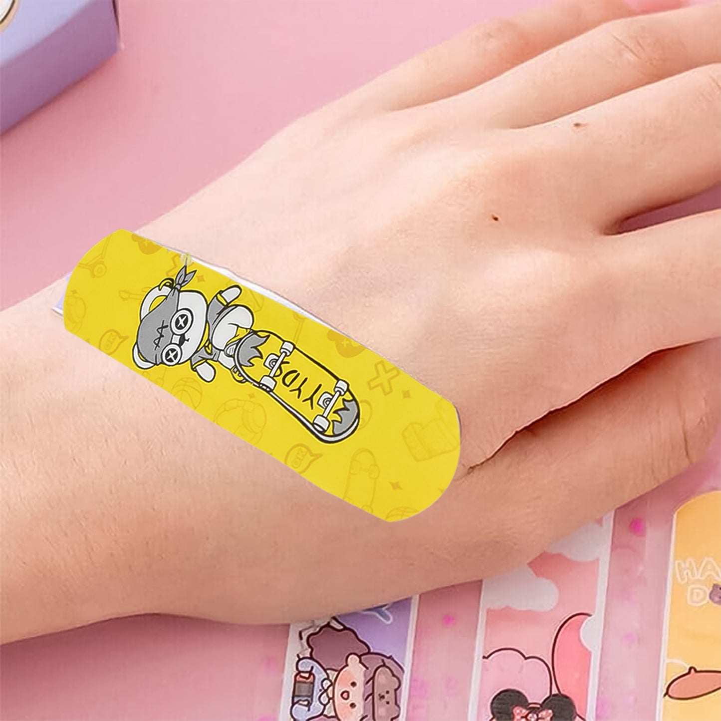 Waterproof Cartoon Adhesive Bandages - Fun & Functional (50 Pcs)