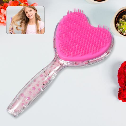 Heart Shape Hair Brush with Massage & Detangling for Kids - Suitable for All Hair Types