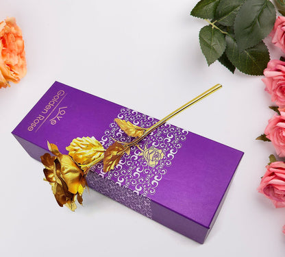 Golden Elegance Rose Gift Box