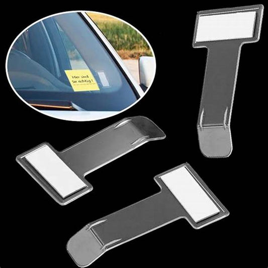 Windscreen Cardholder Fastag Stand Transparent Ticket Holder Car (2 Pc Set)