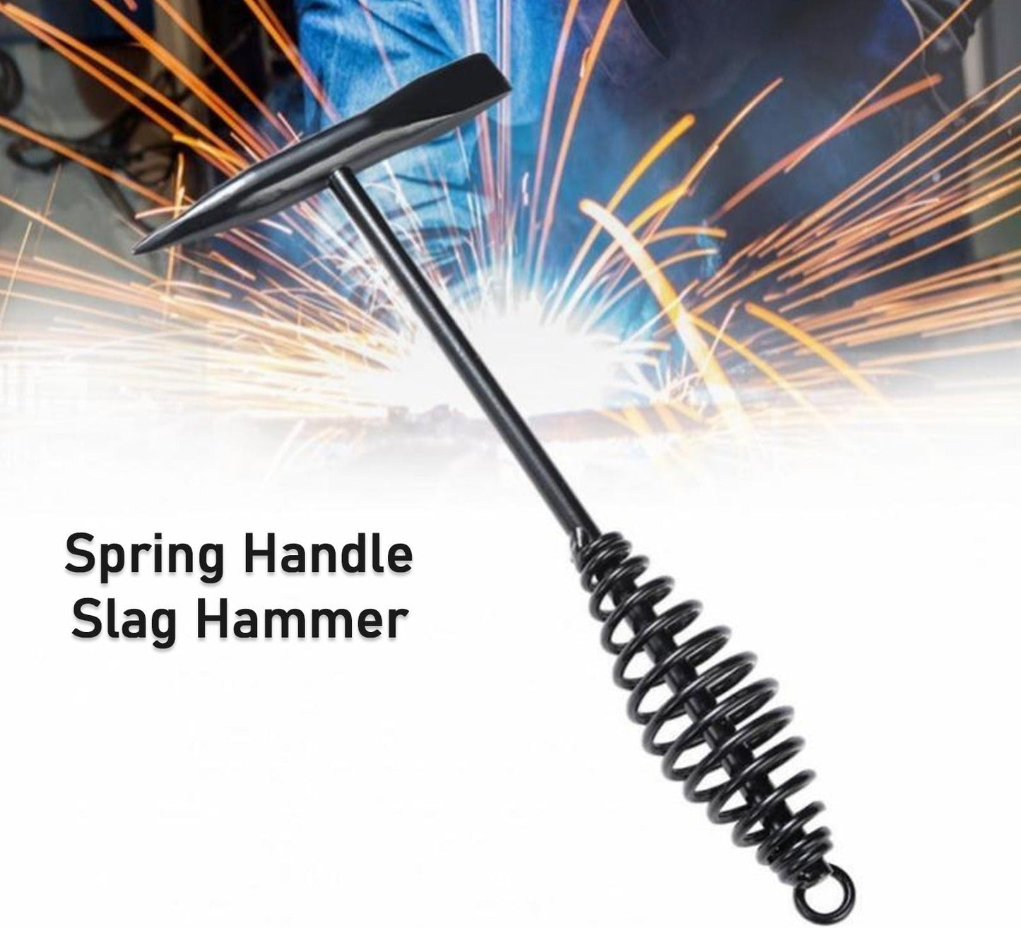 Multi-Functional Chipping Hammer | Coil Spring Handle for Slag Removal