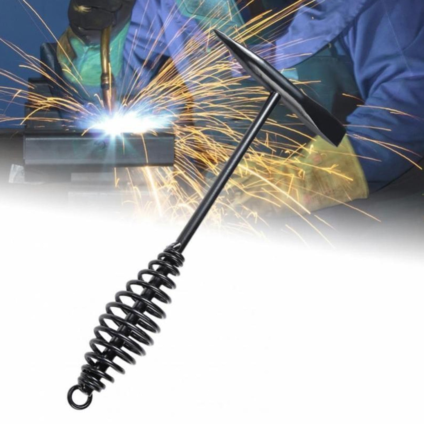 Multi-Functional Chipping Hammer | Coil Spring Handle for Slag Removal