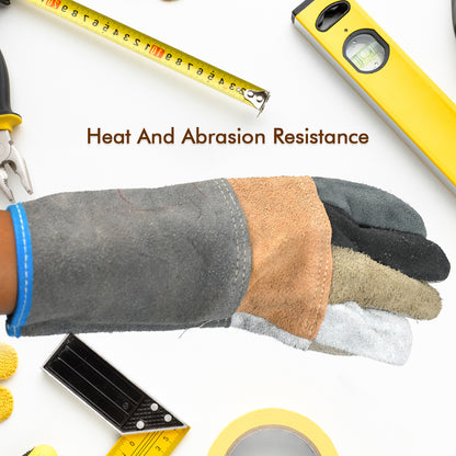 Heavy Duty Welding Leather Glove | Heat and Abrasion Resistant with Inner Lining