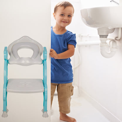 2 In 1 Potty Training Toilet Seat with Step Stool Ladder Multi-Color - Perfect for Boy and Girl Baby