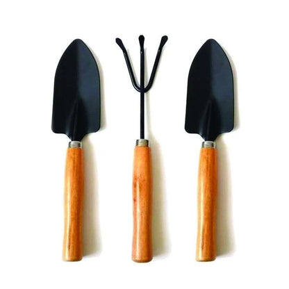 Compact Gardening Trio | Hand Cultivator, Trowel, and Fork (Set of 3)