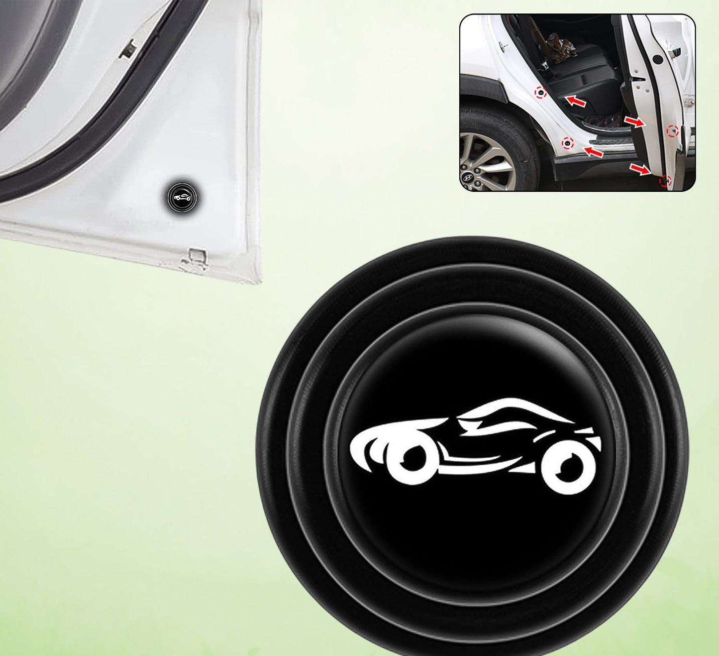 Car Door Shock Absorber - Protection Sticker and Shock Absorbing Gaskets High-Quality PVC Material for Maximum Durability and Comfort-1Pc