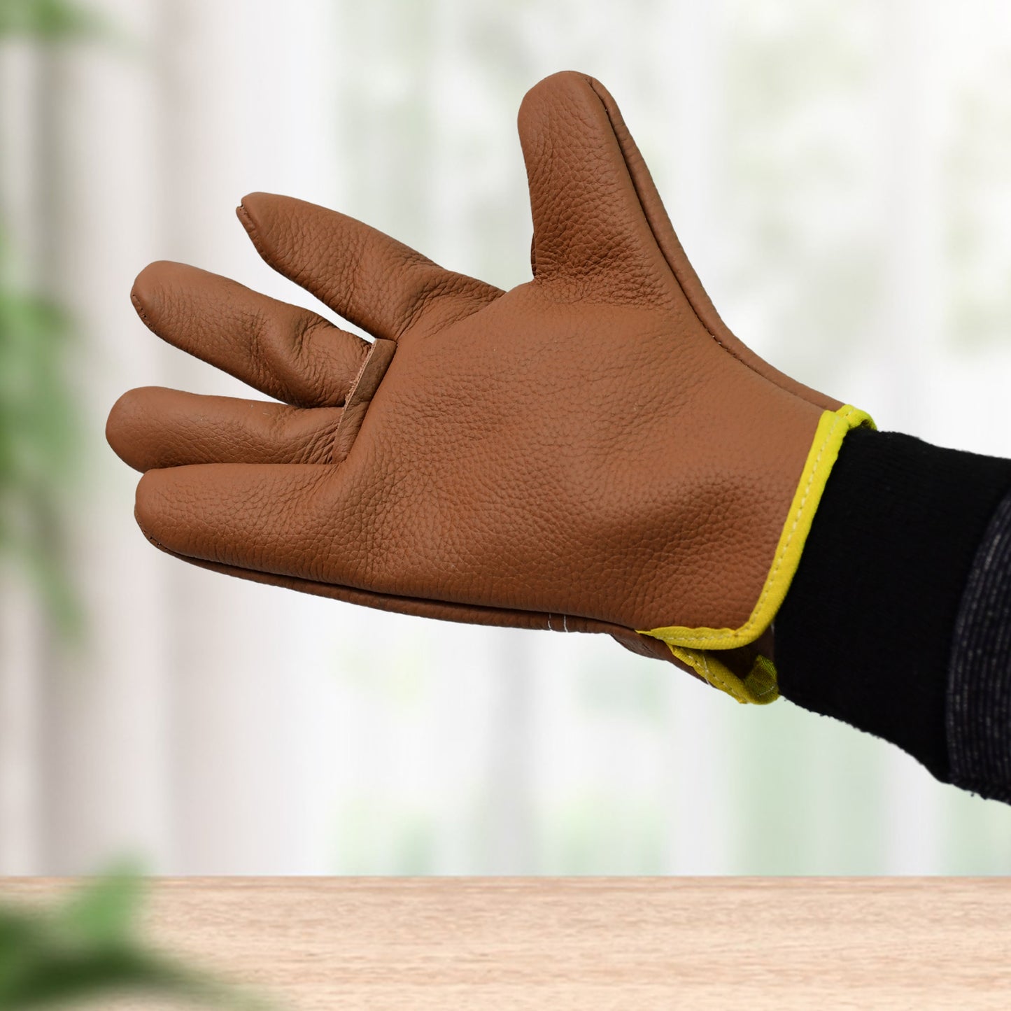 Gardening Gloves - Leather Safety Gloves for Heavy Duty Construction (1 Pair)