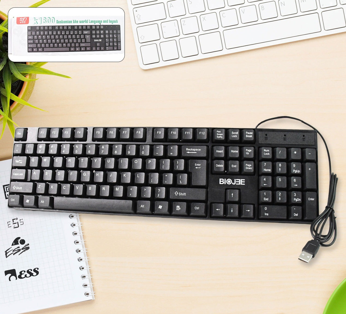 Wired Usb Keyboard  (1 Pc)