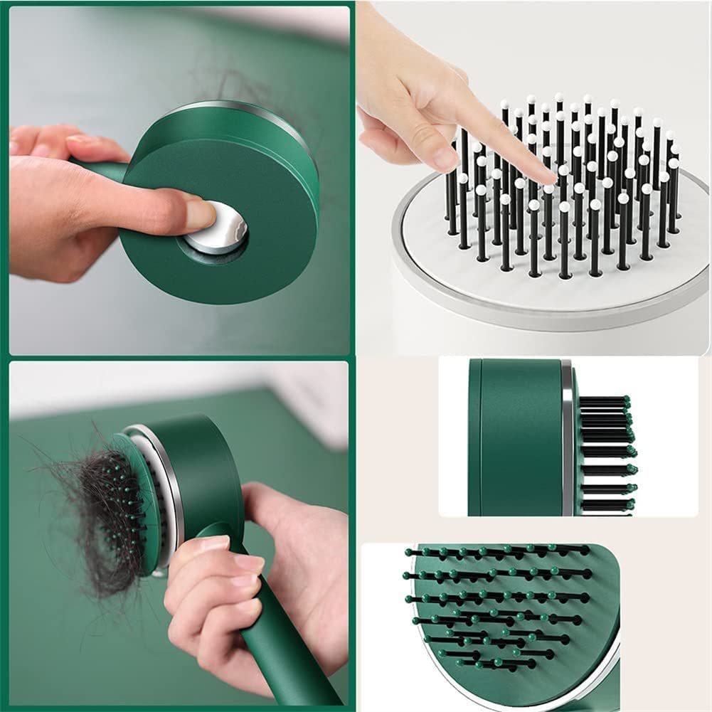 Long Handle Air Cushion Massage Brush - Detangling & Self-Cleaning