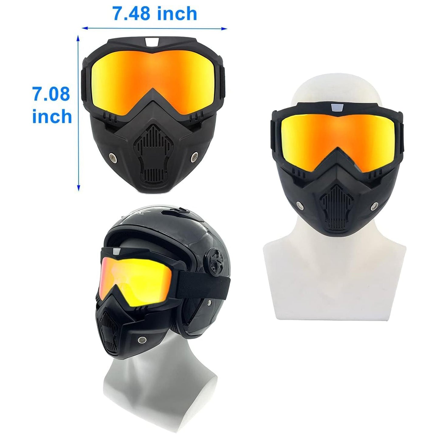 Windproof Glasses Mask-Motorcycle Off-Road Helmet Goggles   (1 Pc)